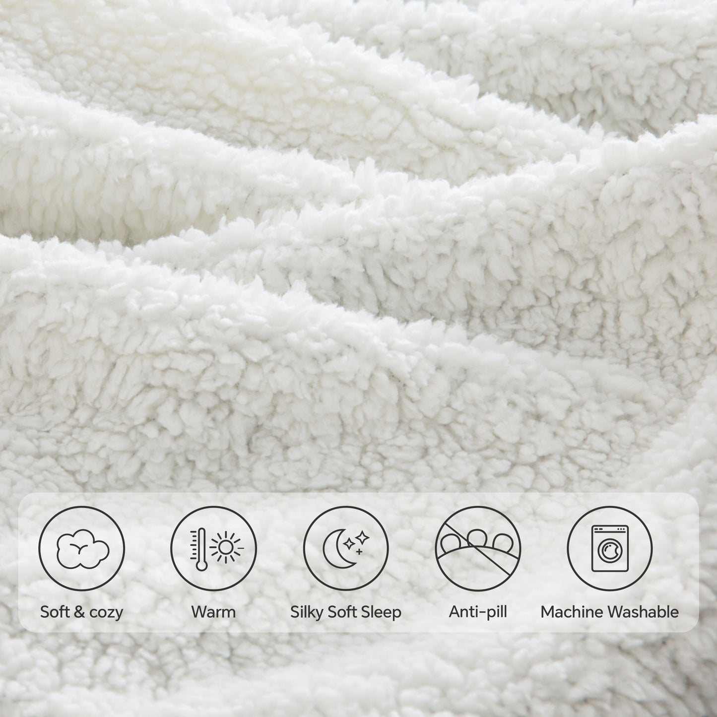 Sherpa Fleece Blanket Throw Blanket for Couch & Bed- 480GSM Thick Warm Winter Blankets, Super Soft & Cozy Fuzzy Blanket