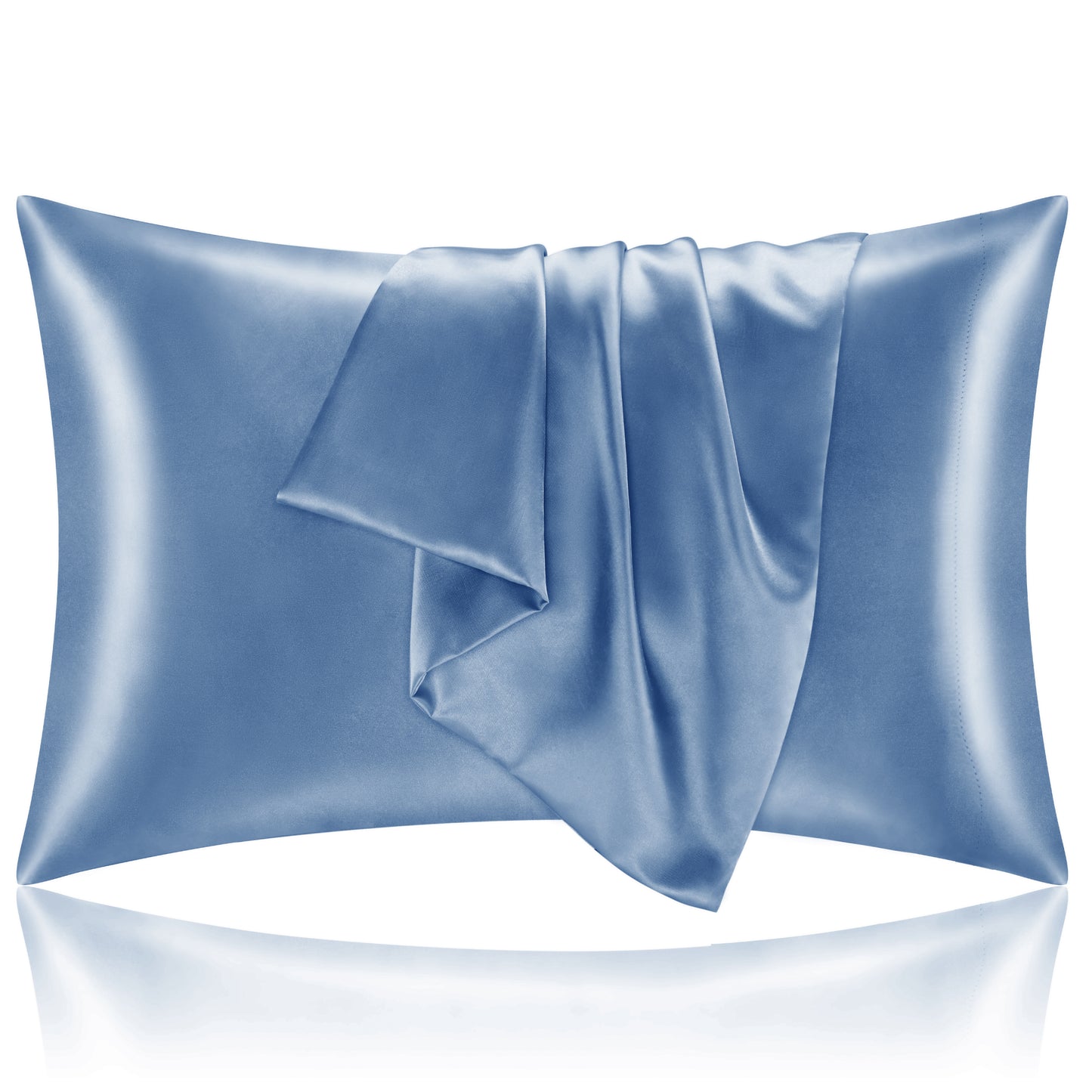 Satin Silk Pillowcase for Hair and Skin, Pillow Cases Set of 2 Pack, Super Soft Silky Pillow Case with Envelope Closure