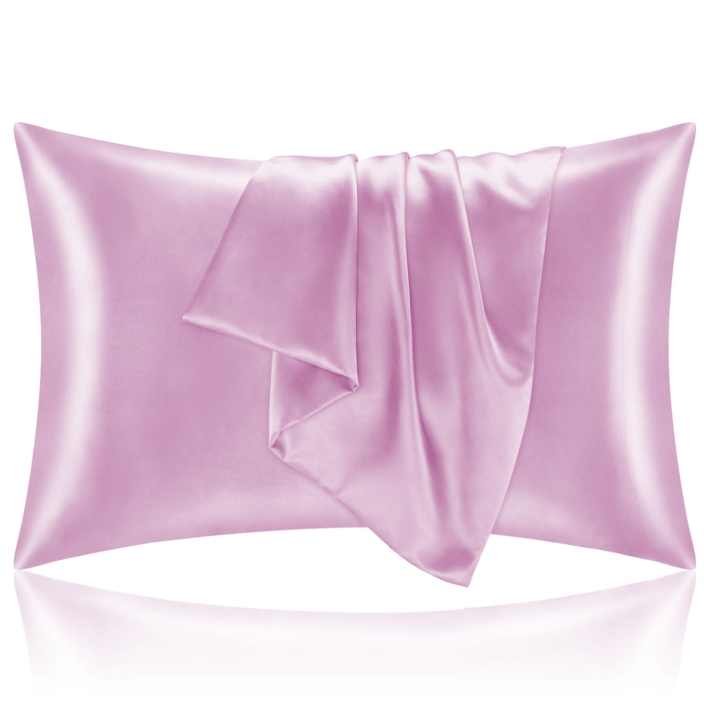 Satin Silk Pillowcase for Hair and Skin, Pillow Cases Set of 2 Pack, Super Soft Silky Pillow Case with Envelope Closure