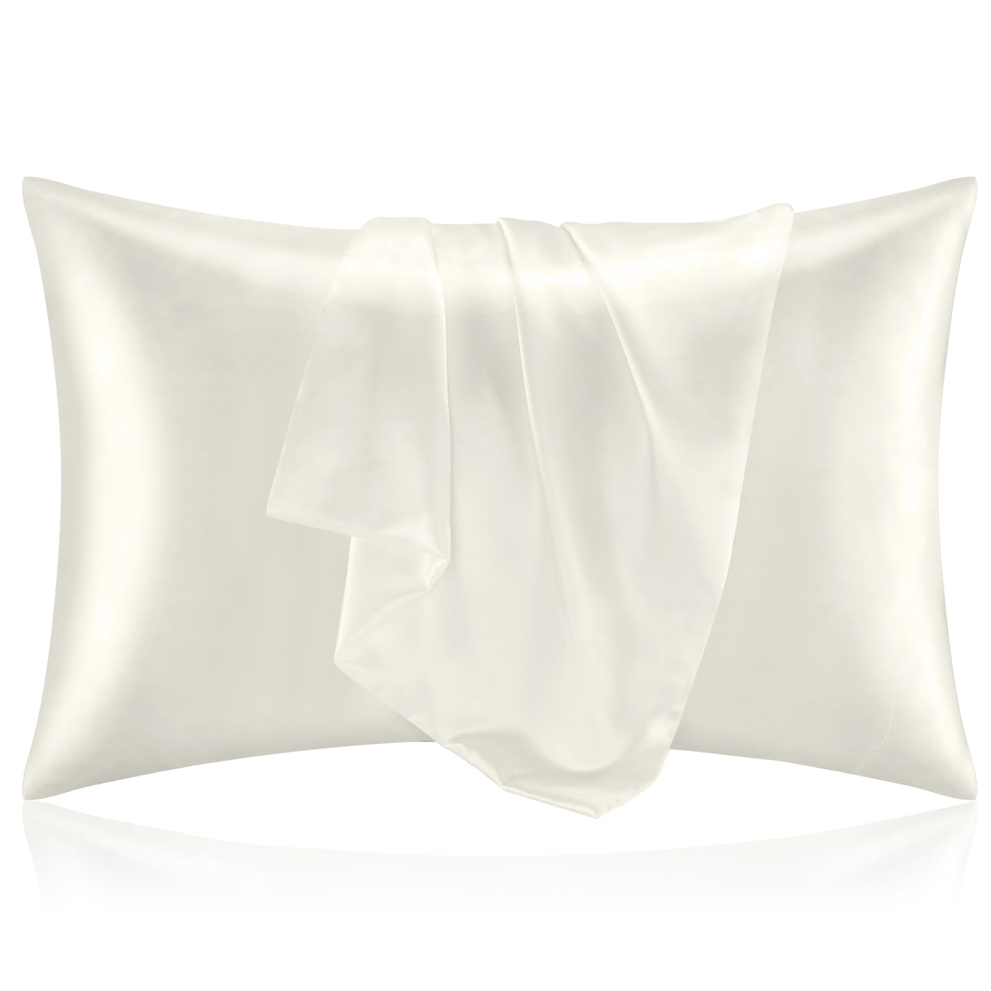 Satin Silk Pillowcase for Hair and Skin, Pillow Cases Set of 4 Pack Super Soft Pillow Case with Envelope Closure