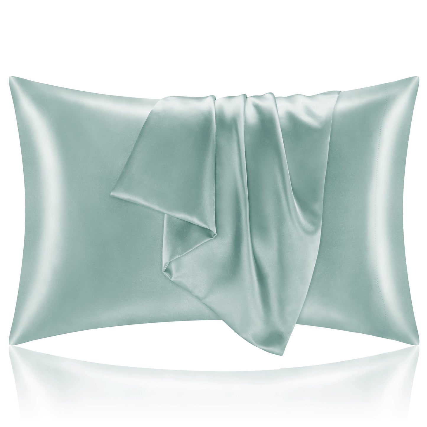 Satin Silk Pillowcase for Hair and Skin, Pillow Cases Set of 2 Pack, Super Soft Silky Pillow Case with Envelope Closure