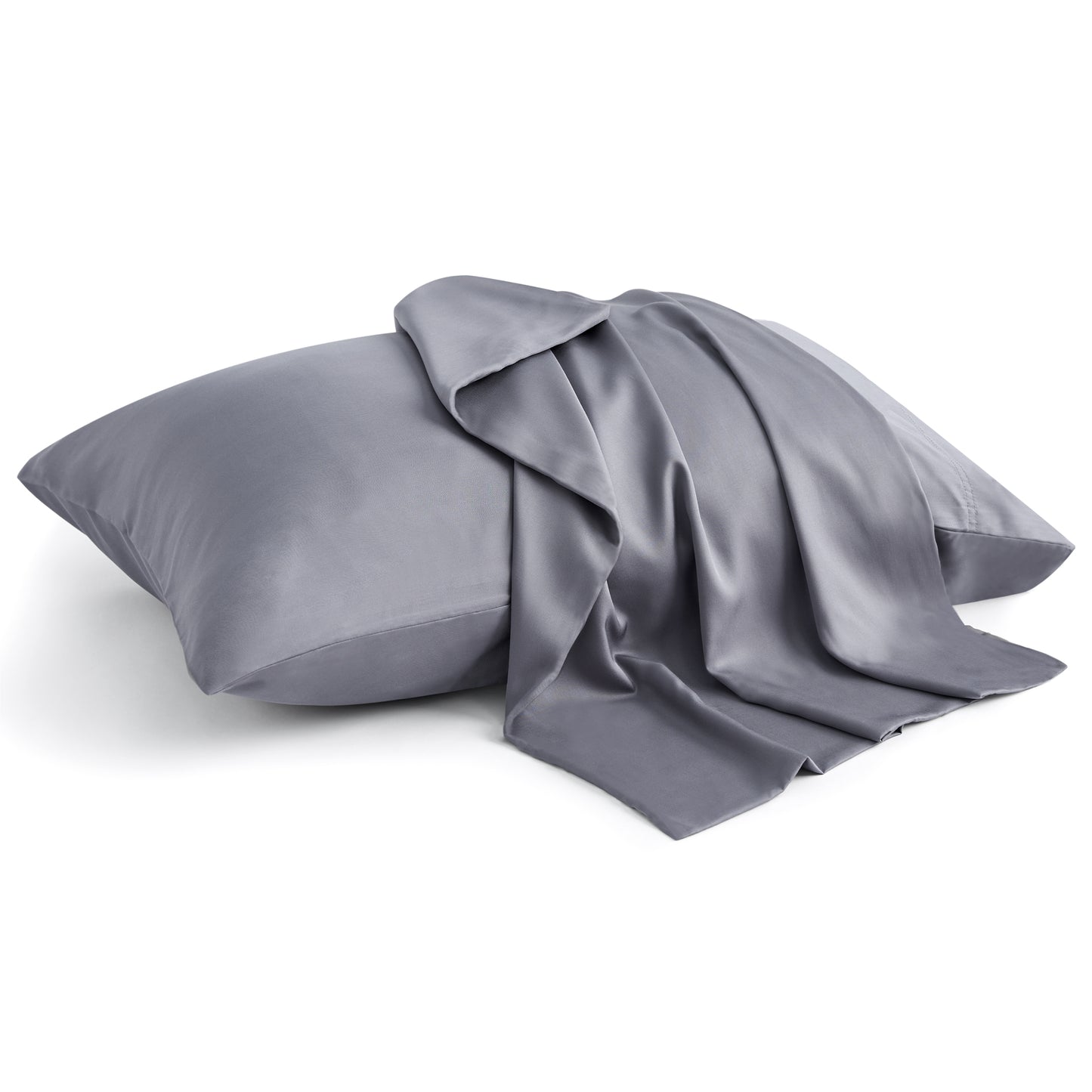 Pillow Cases Set of 2 Pack, Rayon Derived from Bamboo, Cooling Pillow Cases for Hot Sleepers & Night Sweats, Breathable and Silky Soft Envelope Pillowcases