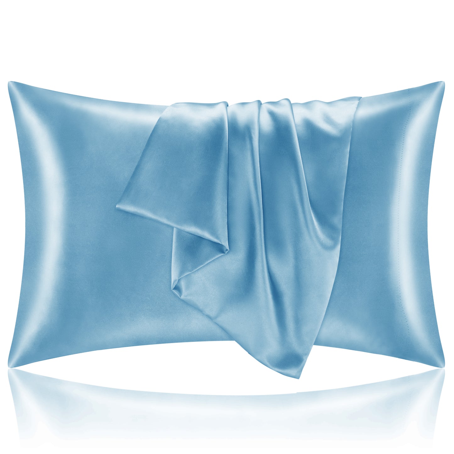 Satin Silk Pillowcase for Hair and Skin, Pillow Cases Set of 2 Pack, Super Soft Silky Pillow Case with Envelope Closure