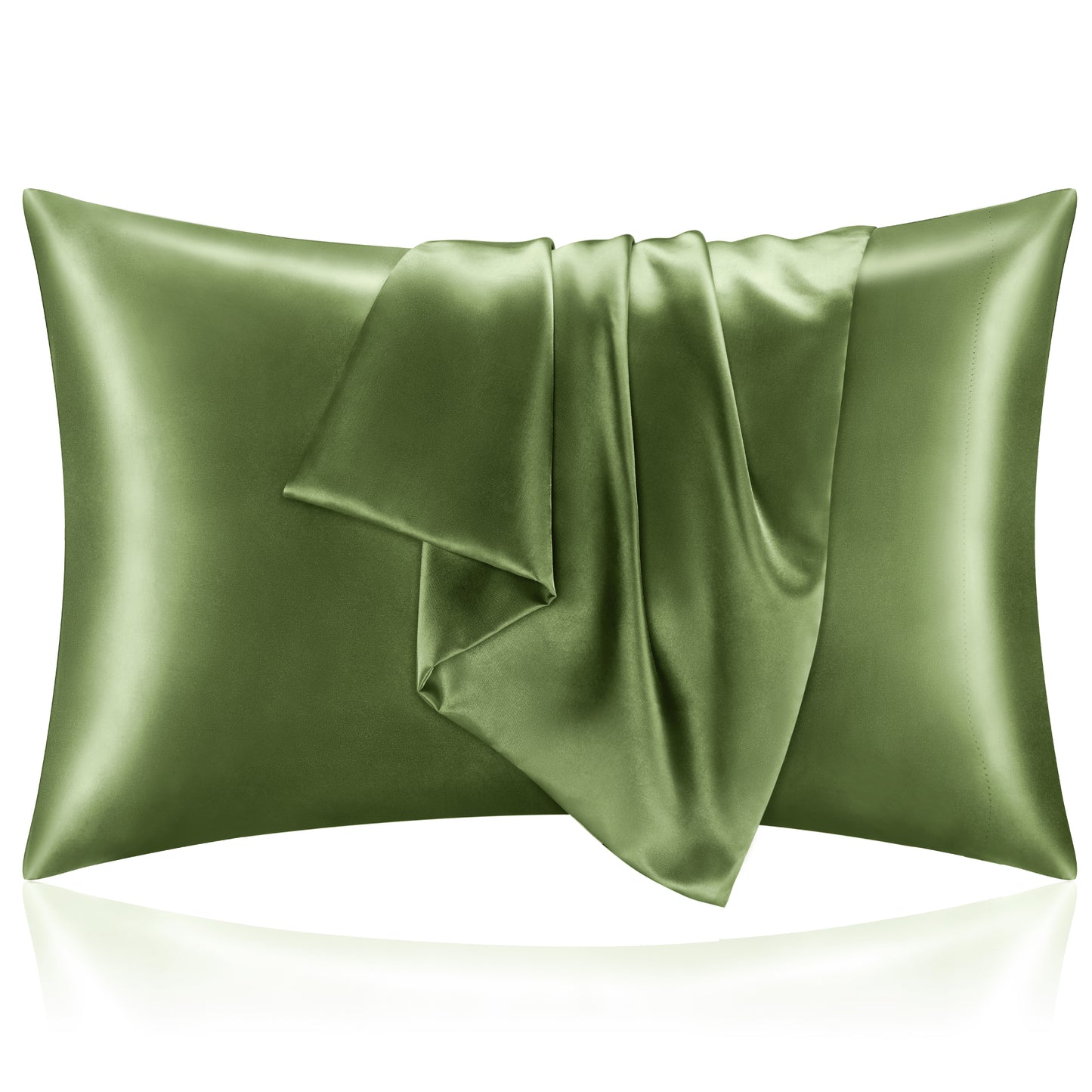 Satin Silk Pillowcase for Hair and Skin, Pillow Cases Set of 2 Pack, Super Soft Silky Pillow Case with Envelope Closure