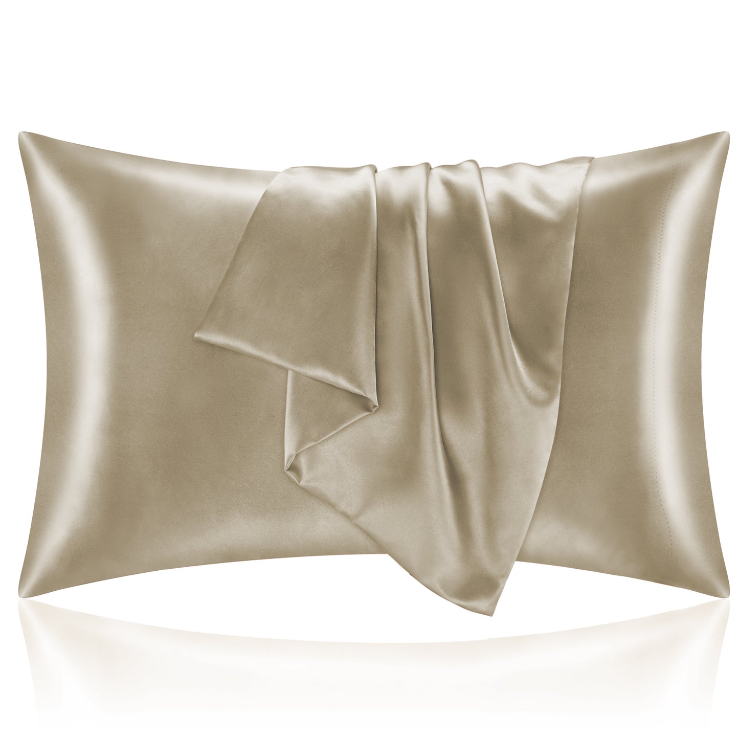 Satin Silk Pillowcase for Hair and Skin, Pillow Cases Set of 2 Pack, Super Soft Silky Pillow Case with Envelope Closure