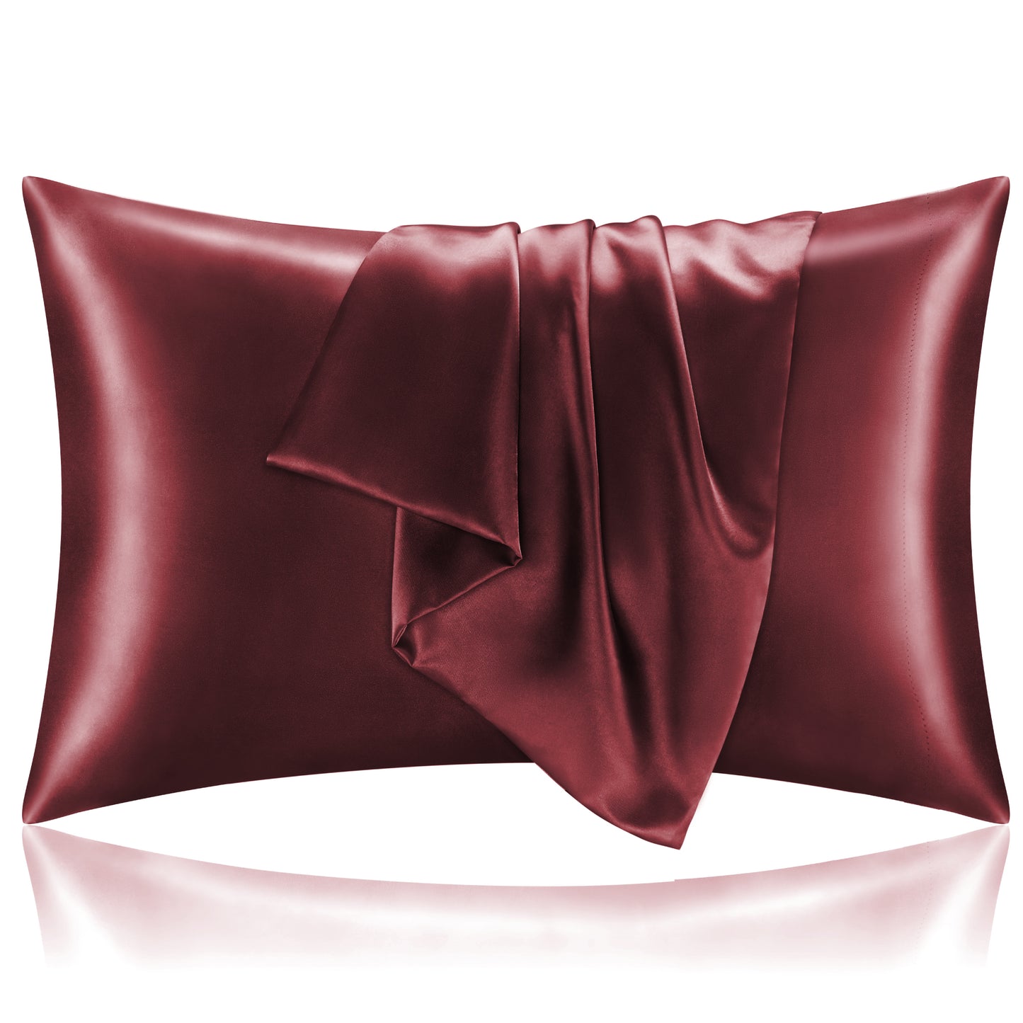 Satin Silk Pillowcase for Hair and Skin, Pillow Cases Set of 2 Pack, Super Soft Silky Pillow Case with Envelope Closure