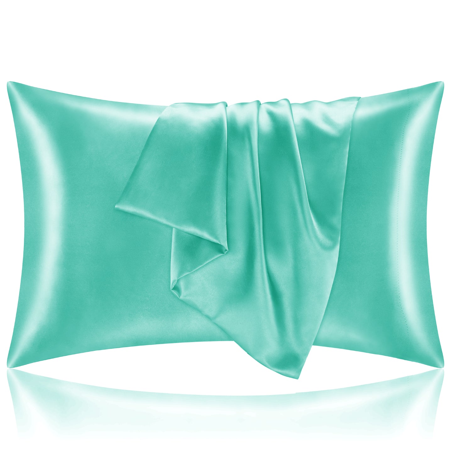 Satin Silk Pillowcase for Hair and Skin, Pillow Cases Set of 2 Pack, Super Soft Silky Pillow Case with Envelope Closure