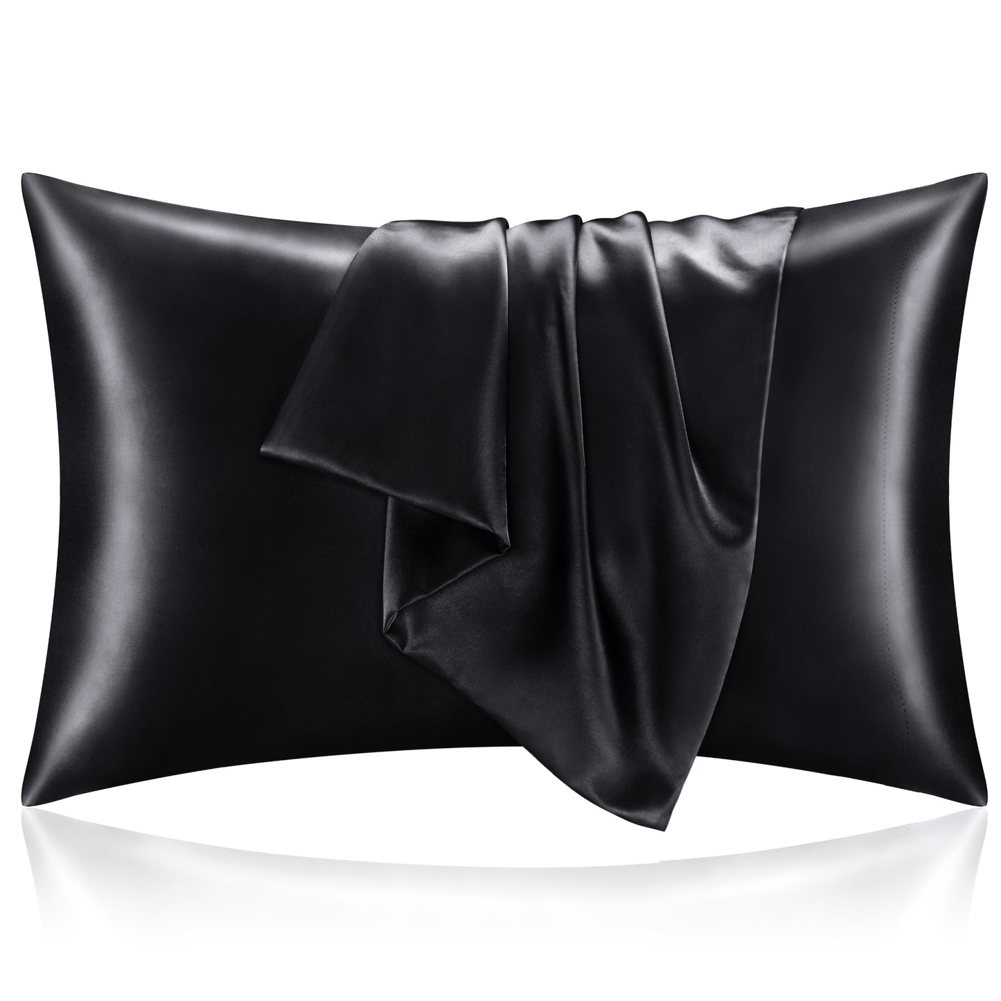 Satin Silk Pillowcase for Hair and Skin, Pillow Cases Set of 2 Pack, Super Soft Silky Pillow Case with Envelope Closure