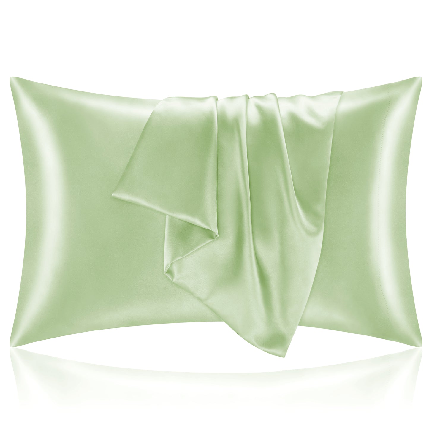 Satin Silk Pillowcase for Hair and Skin, Pillow Cases Set of 2 Pack, Super Soft Silky Pillow Case with Envelope Closure