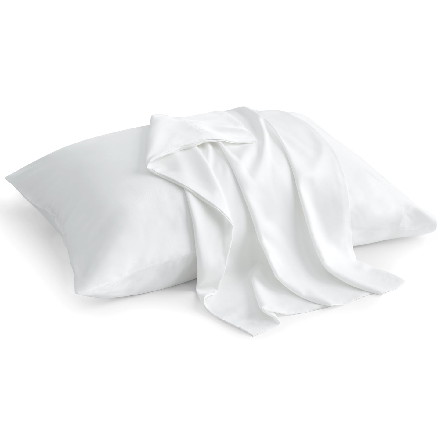 Pillow Cases Set of 2 Pack, Rayon Derived from Bamboo, Cooling Pillow Cases for Hot Sleepers & Night Sweats, Breathable and Silky Soft Envelope Pillowcases
