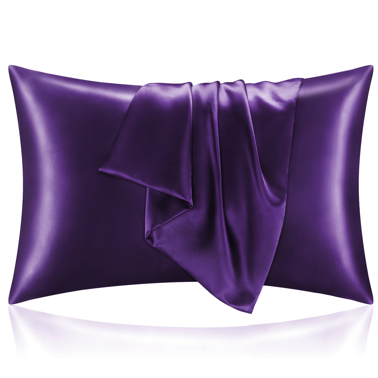 Satin Silk Pillowcase for Hair and Skin, Pillow Cases Set of 2 Pack, Super Soft Silky Pillow Case with Envelope Closure