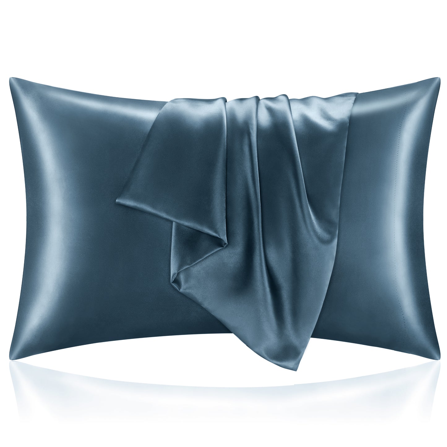 Satin Silk Pillowcase for Hair and Skin, Pillow Cases Set of 2 Pack, Super Soft Silky Pillow Case with Envelope Closure