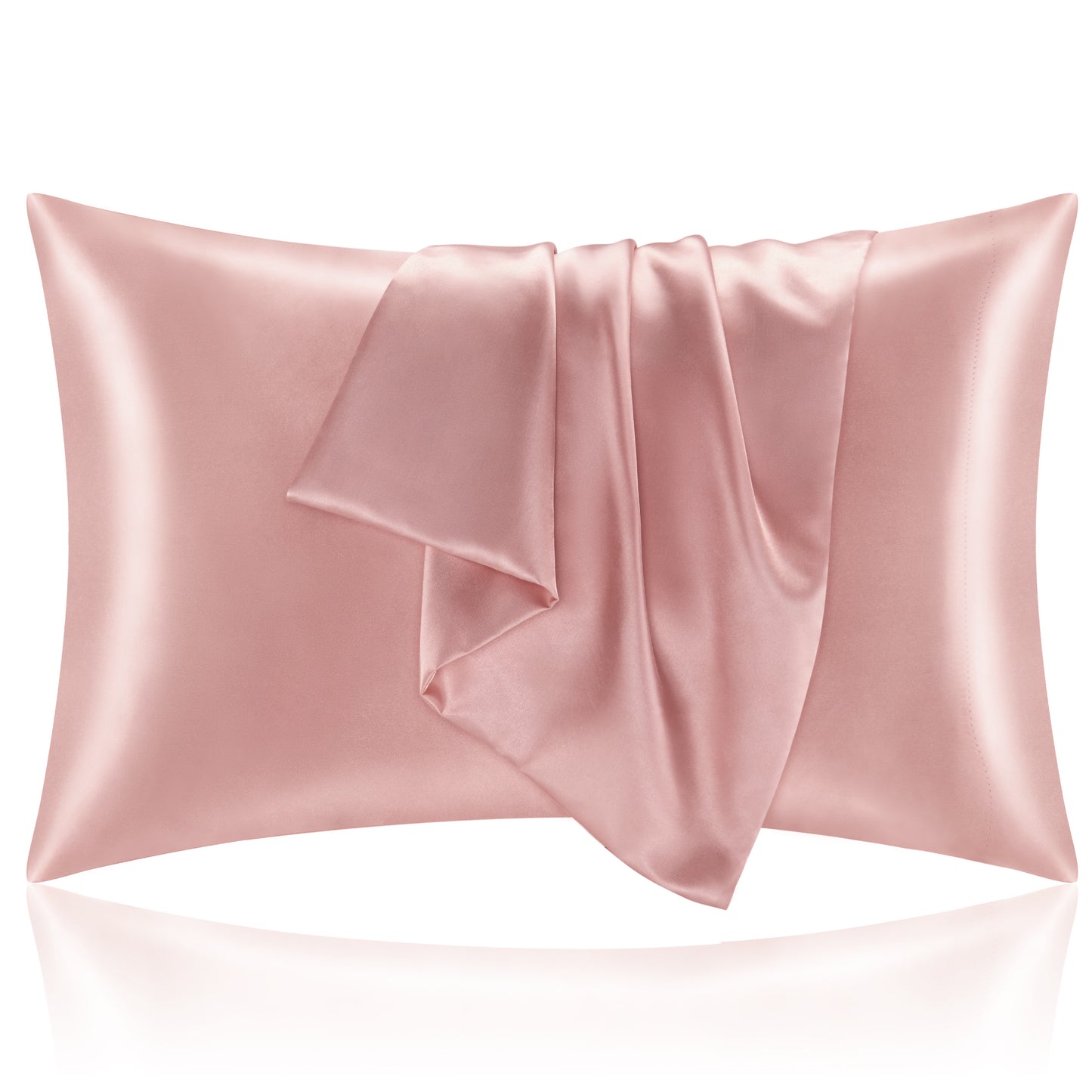 Satin Silk Pillowcase for Hair and Skin, Pillow Cases Set of 2 Pack, Super Soft Silky Pillow Case with Envelope Closure