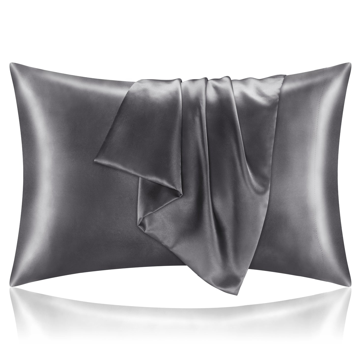 Satin Silk Pillowcase for Hair and Skin, Pillow Cases Set of 2 Pack, Super Soft Silky Pillow Case with Envelope Closure