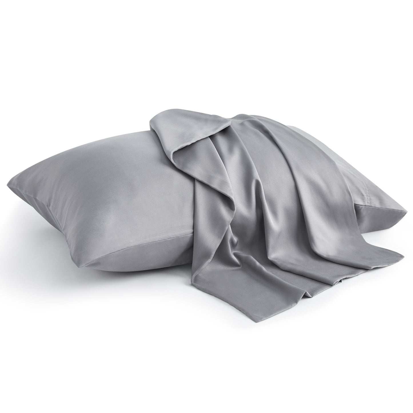 Pillow Cases Set of 2 Pack, Rayon Derived from Bamboo, Cooling Pillow Cases for Hot Sleepers & Night Sweats, Breathable and Silky Soft Envelope Pillowcases