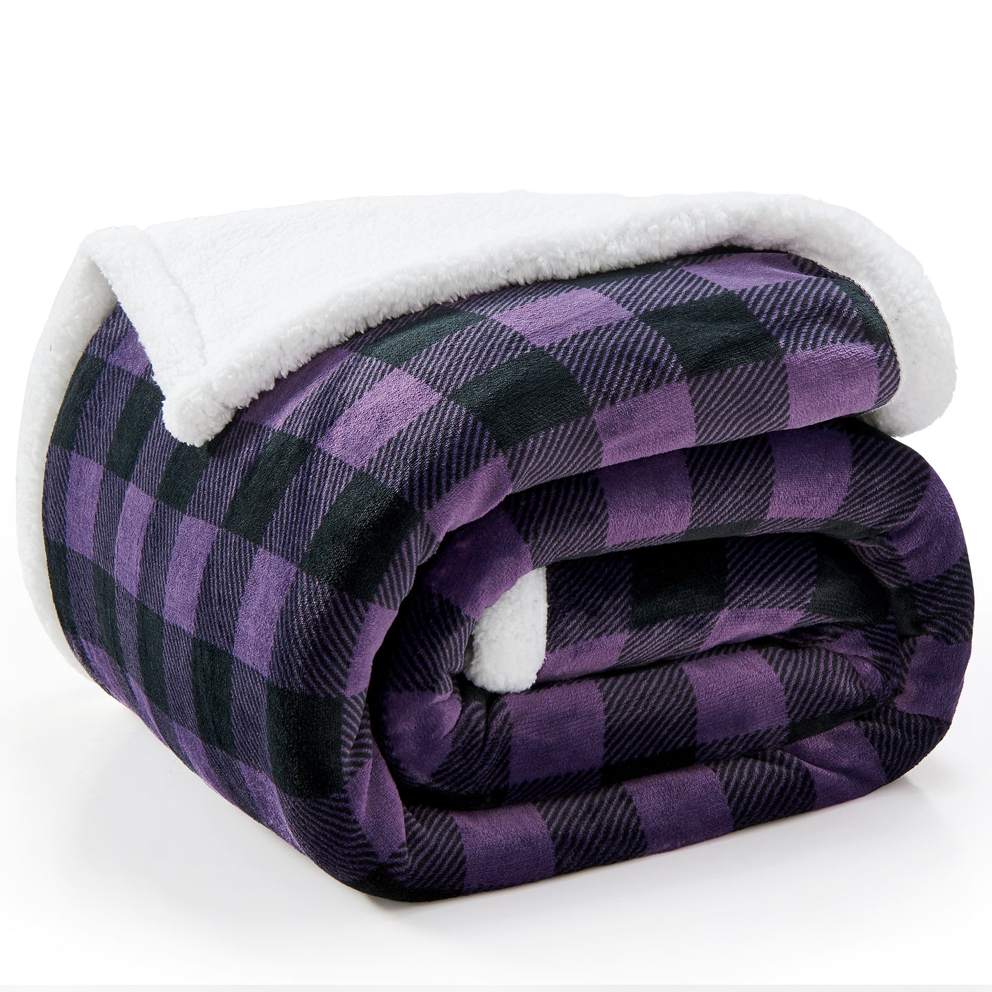 Sherpa Fleece Blanket - Buffalo Plaid Christmas Blanket, Super Soft Cozy Warm Thick Winter Throw Blankets for Couch and Bed