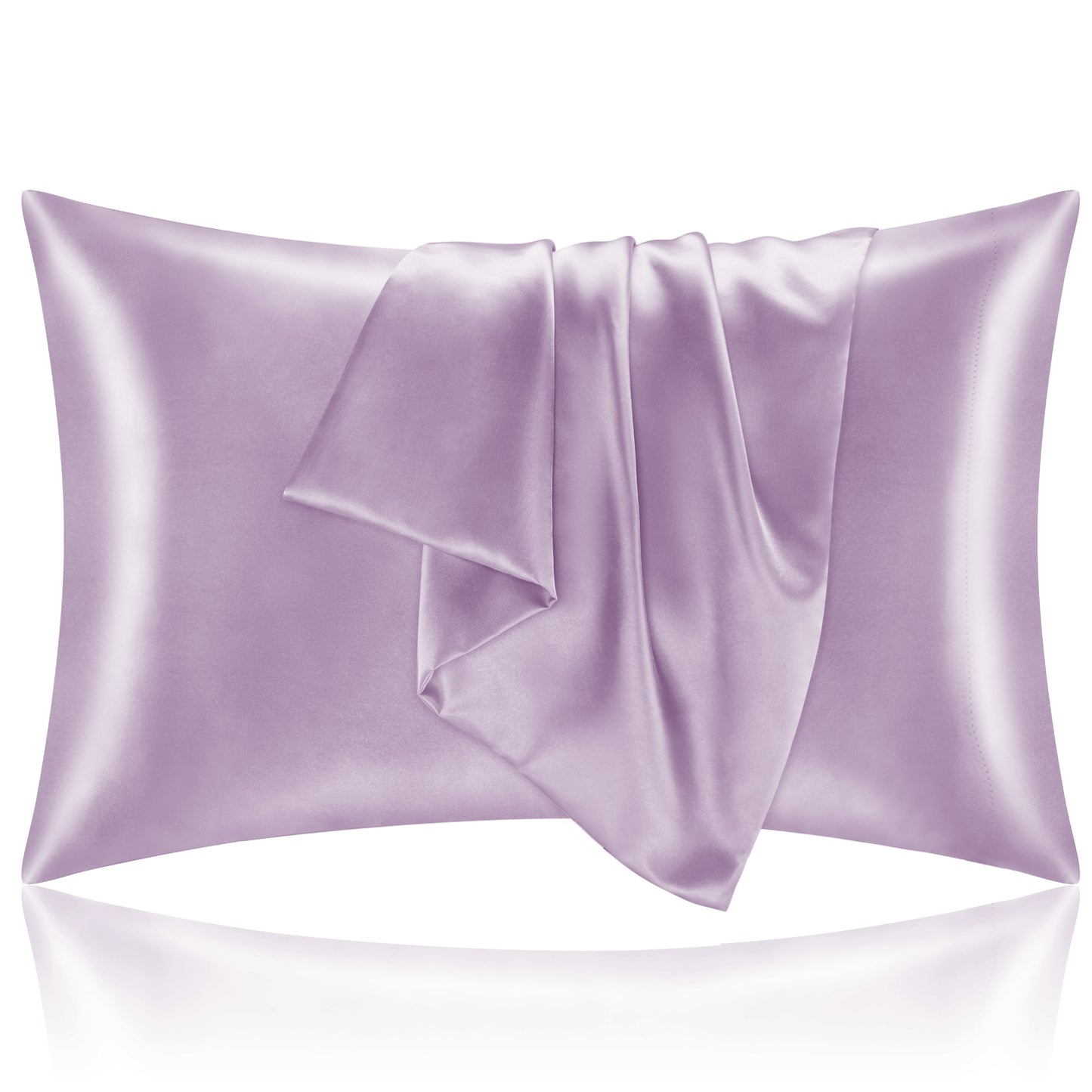 Satin Silk Pillowcase for Hair and Skin, Pillow Cases Set of 2 Pack, Super Soft Silky Pillow Case with Envelope Closure