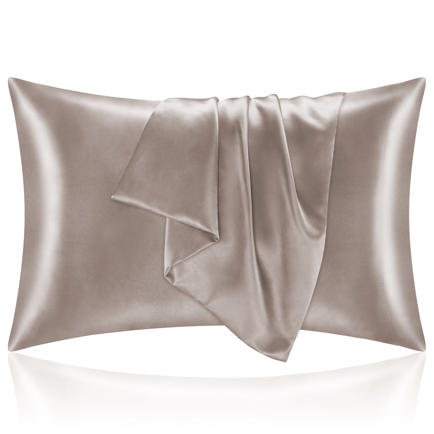 Satin Silk Pillowcase for Hair and Skin, Pillow Cases Set of 2 Pack, Super Soft Silky Pillow Case with Envelope Closure