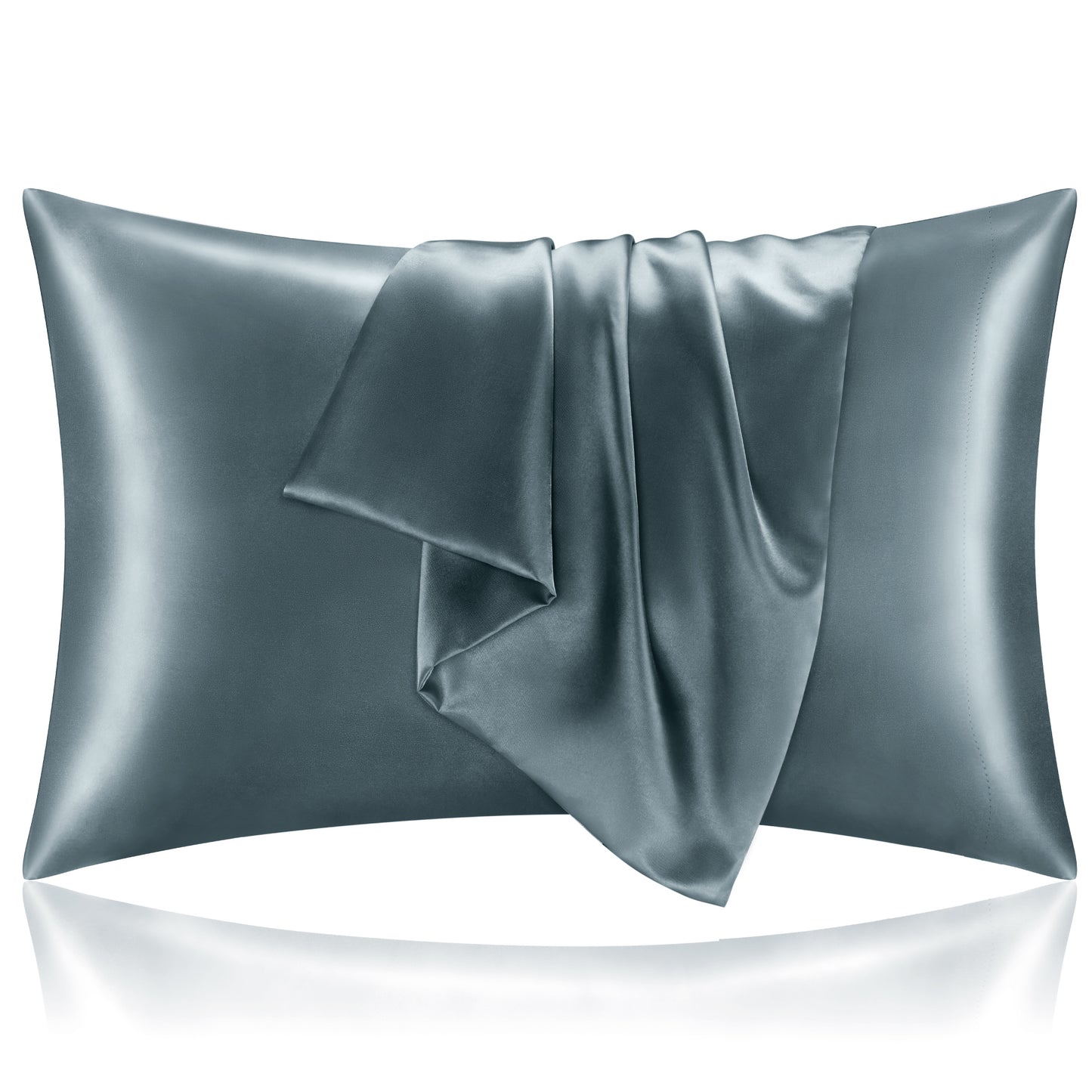 Satin Silk Pillowcase for Hair and Skin, Pillow Cases Set of 2 Pack, Super Soft Silky Pillow Case with Envelope Closure