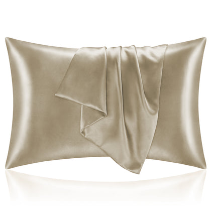 Satin Silk Pillowcase for Hair and Skin, Pillow Cases Set of 4 Pack Super Soft Pillow Case with Envelope Closure