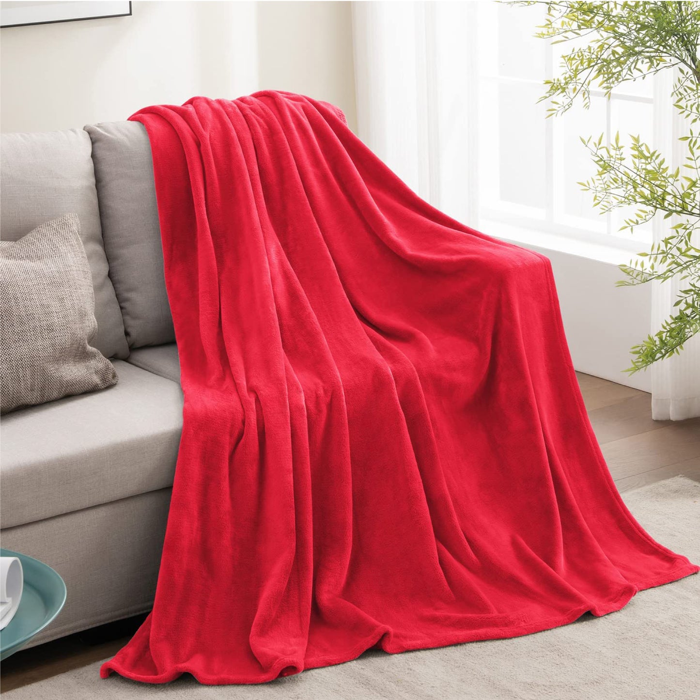 Fleece Blanket Throw Blanket for Couch & Bed, Plush Cozy Fuzzy Blanket, Super Soft & Warm Blankets for Fall and Winter