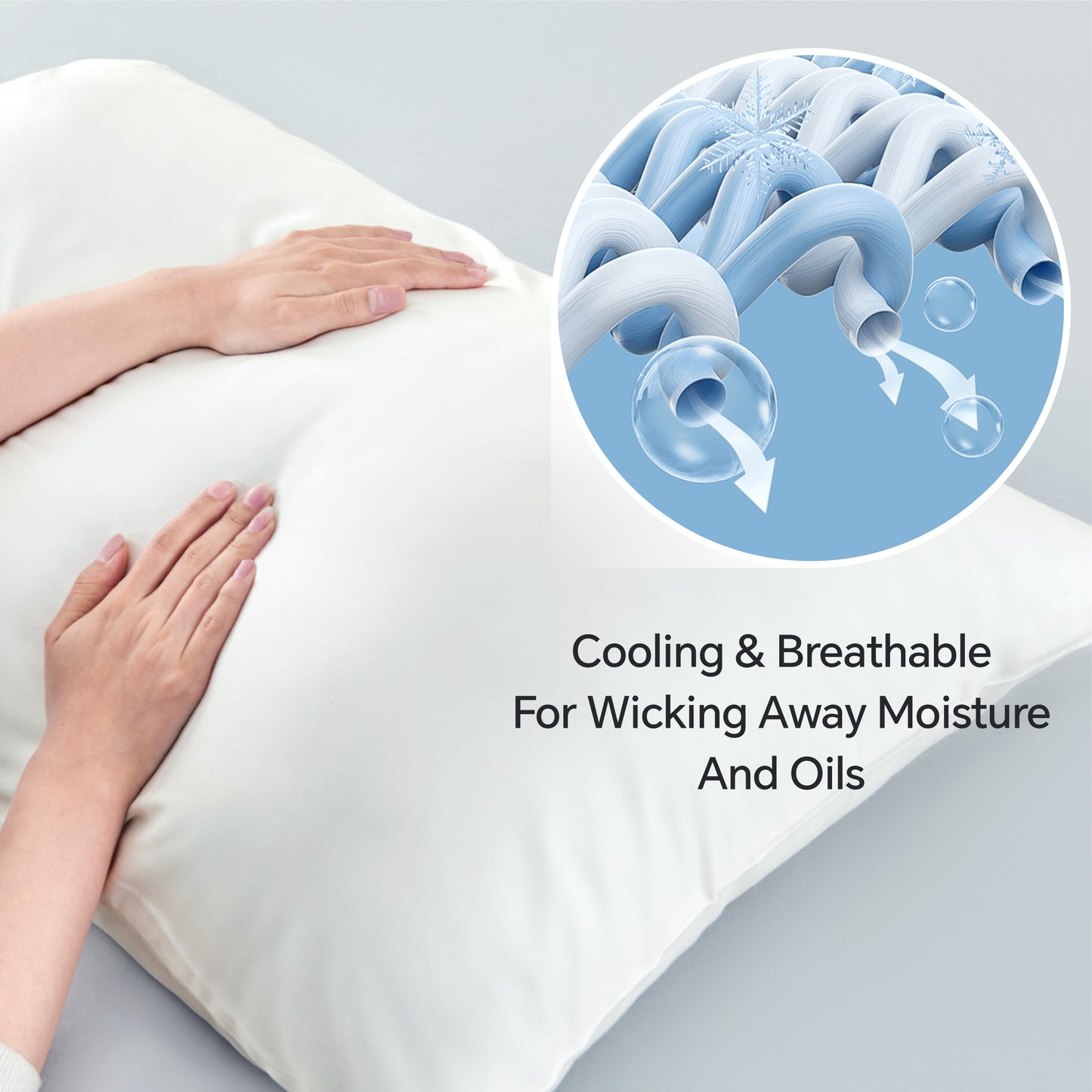 Pillow Cases Set of 2 Pack, Rayon Derived from Bamboo, Cooling Pillow Cases for Hot Sleepers & Night Sweats, Breathable and Silky Soft Envelope Pillowcases