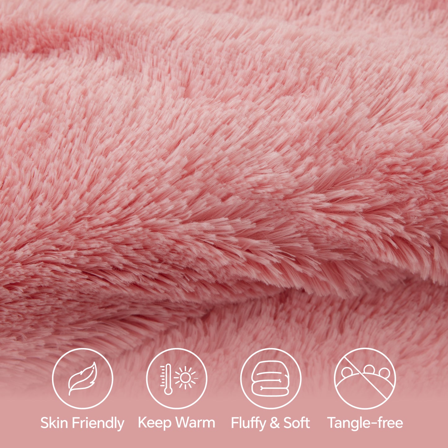 BEDELITE Fluffy Comforter Set Size, Fuzzy Faux Fur Comforter Bedding Set, 3Pieces Soft Warm Shaggy Bed Set (1 Comforter & 2 Pillowcases) as Gifts for Women