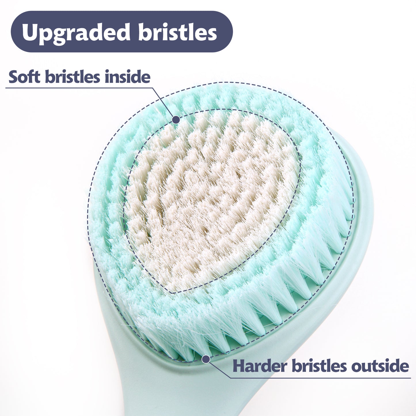 Back Bath Brush Long Handle for Shower (16.4 in)