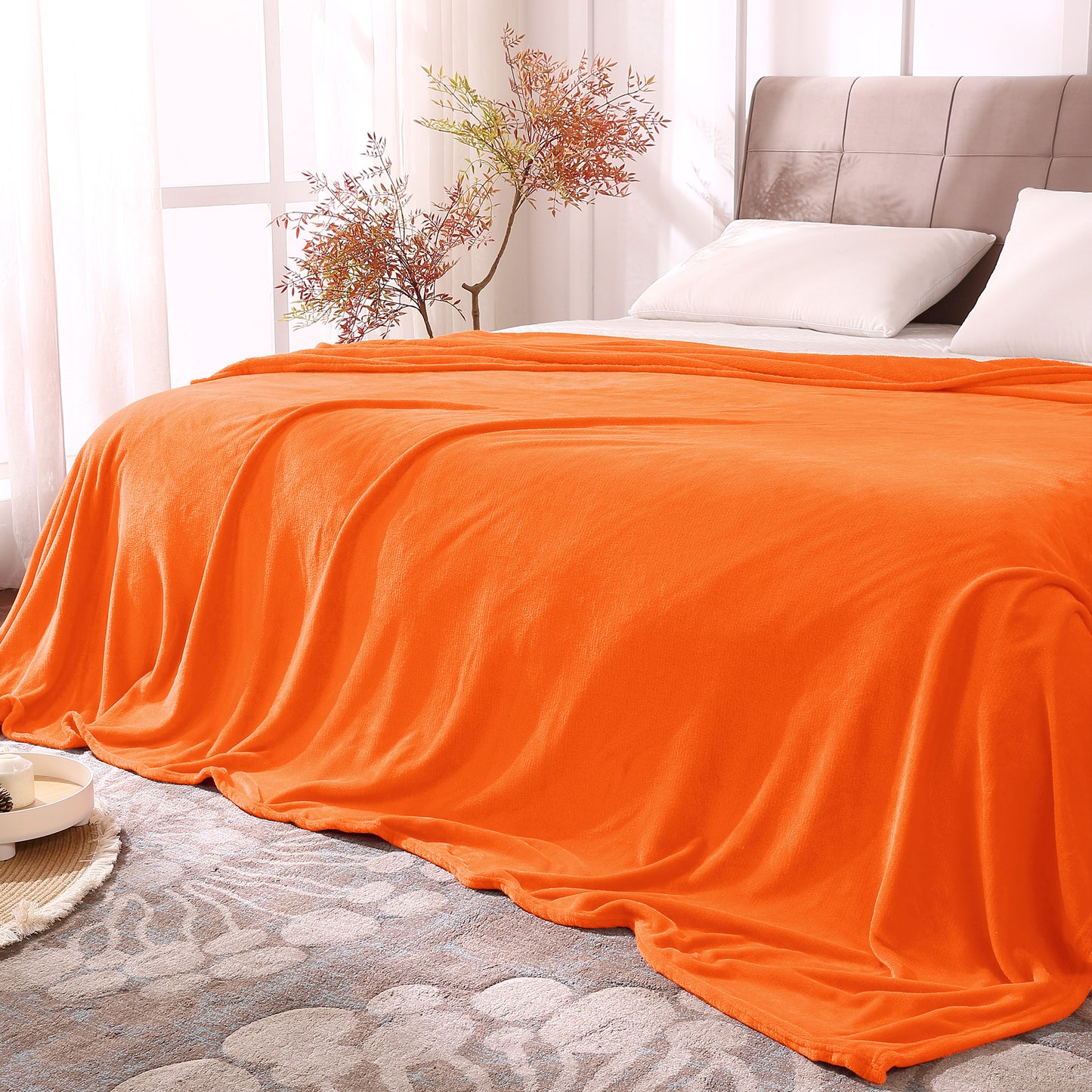 Fleece Blankets Queen Size Throw Blankets for Bed & Couch, Plush Cozy Fuzzy Blanket, Super Soft & Warm Blankets for Fall and Winter