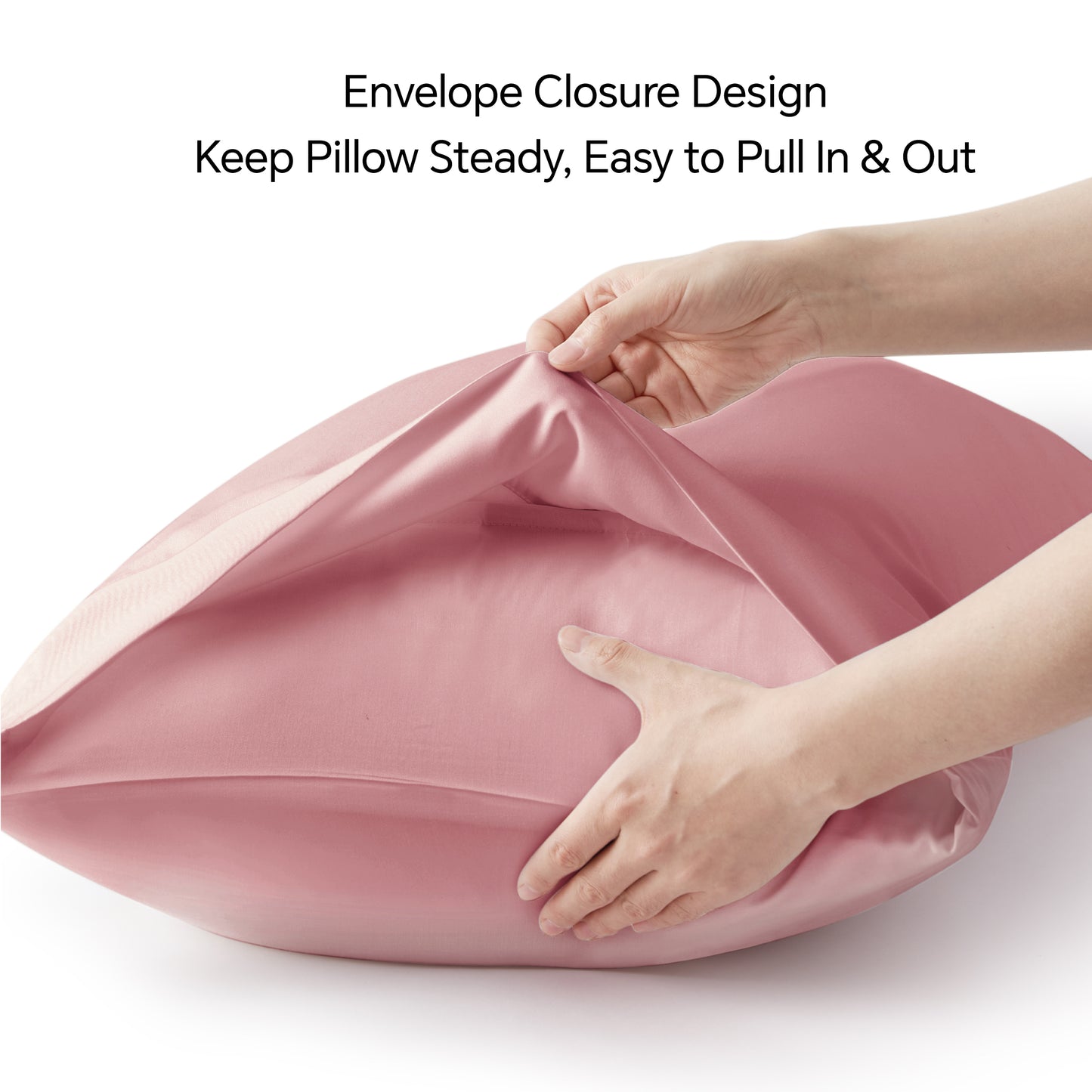 Pillow Cases Set of 2 Pack, Rayon Derived from Bamboo, Cooling Pillow Cases for Hot Sleepers & Night Sweats, Breathable and Silky Soft Envelope Pillowcases