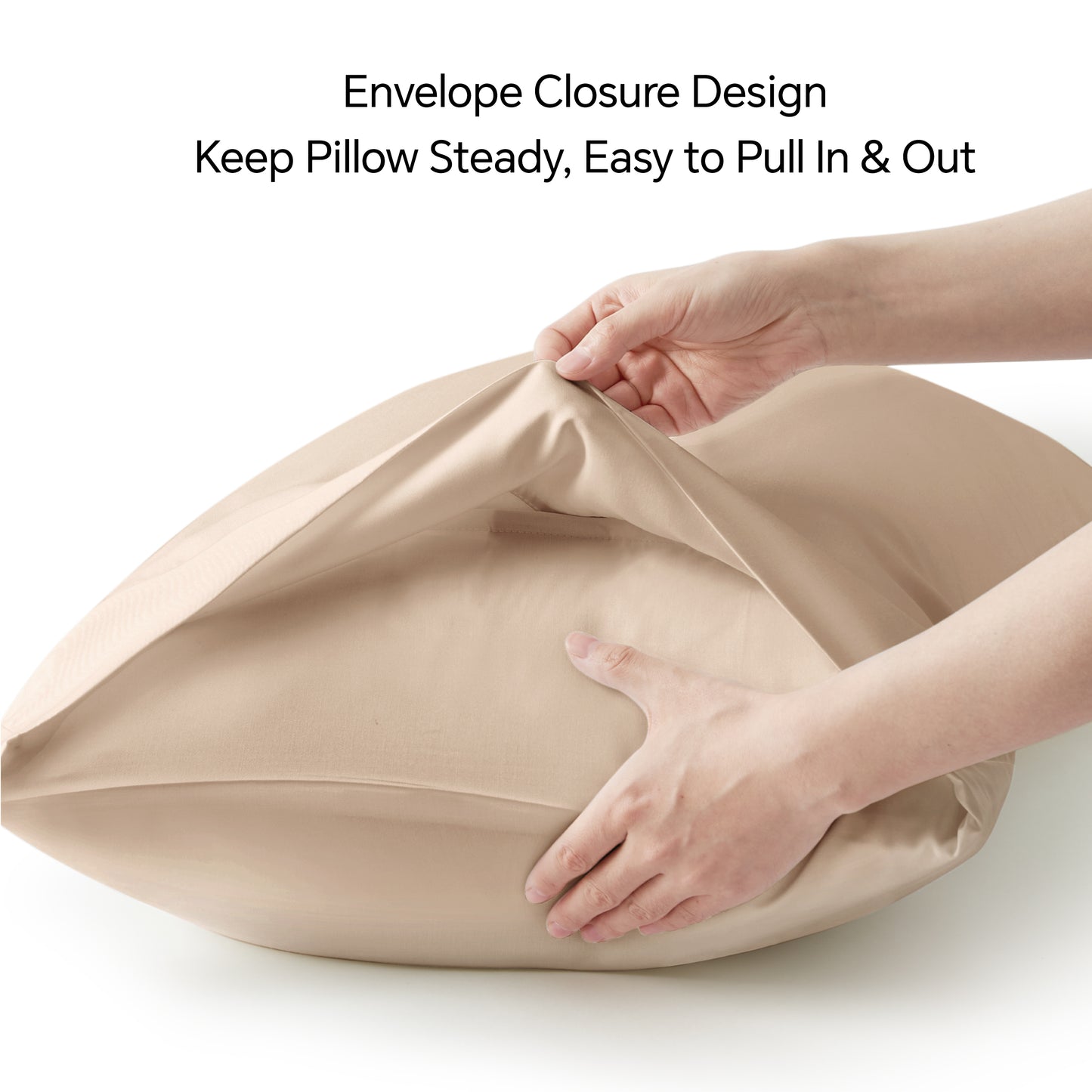 Pillow Cases Set of 2 Pack, Rayon Derived from Bamboo, Cooling Pillow Cases for Hot Sleepers & Night Sweats, Breathable and Silky Soft Envelope Pillowcases