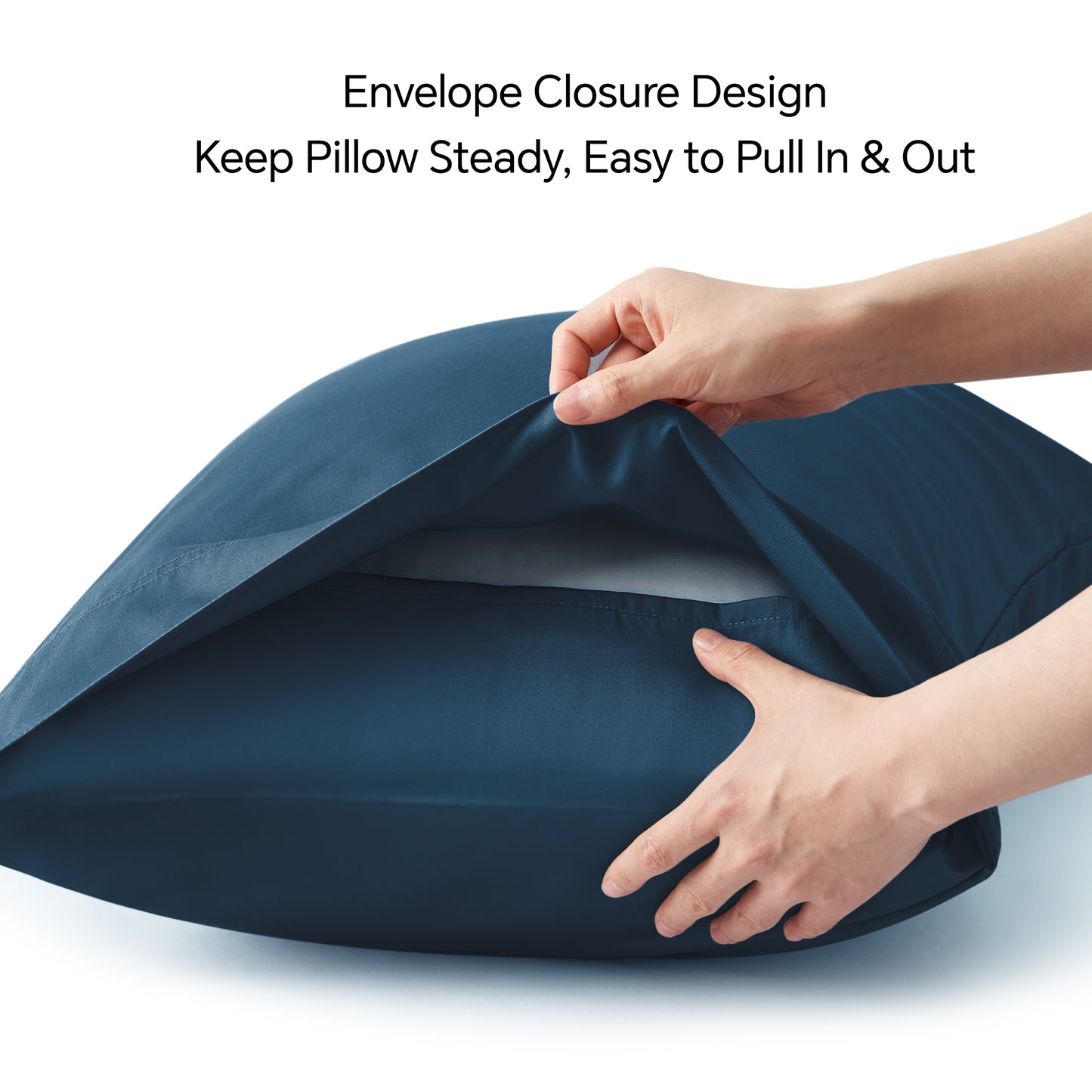 Pillow Cases Set of 2 Pack, Rayon Derived from Bamboo, Cooling Pillow Cases for Hot Sleepers & Night Sweats, Breathable and Silky Soft Envelope Pillowcases