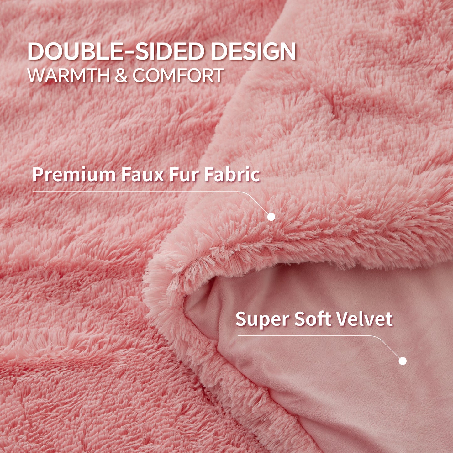BEDELITE Fluffy Comforter Set Size, Fuzzy Faux Fur Comforter Bedding Set, 3Pieces Soft Warm Shaggy Bed Set (1 Comforter & 2 Pillowcases) as Gifts for Women
