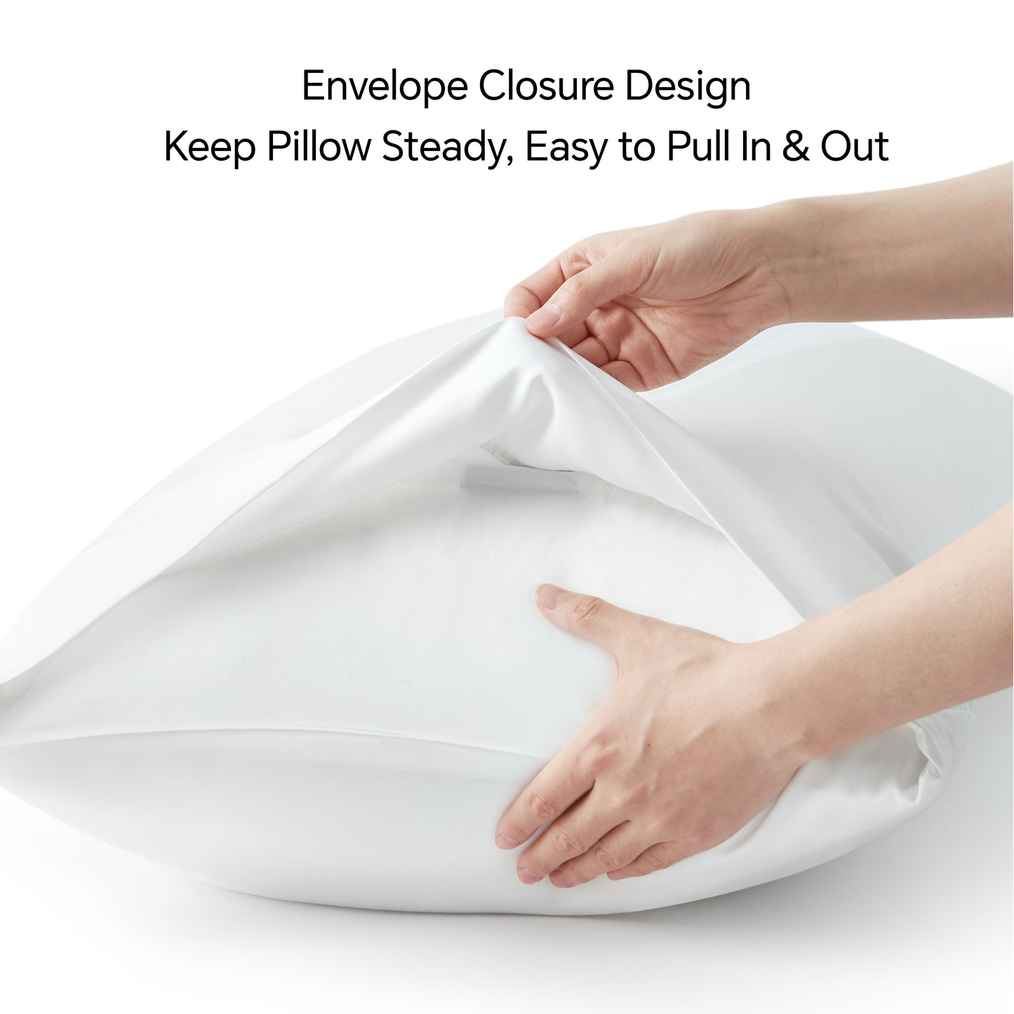 Pillow Cases Set of 2 Pack, Rayon Derived from Bamboo, Cooling Pillow Cases for Hot Sleepers & Night Sweats, Breathable and Silky Soft Envelope Pillowcases
