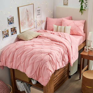 Boho Pintuck 7-Piece Bed in a Bag Bedding Comforter Sets