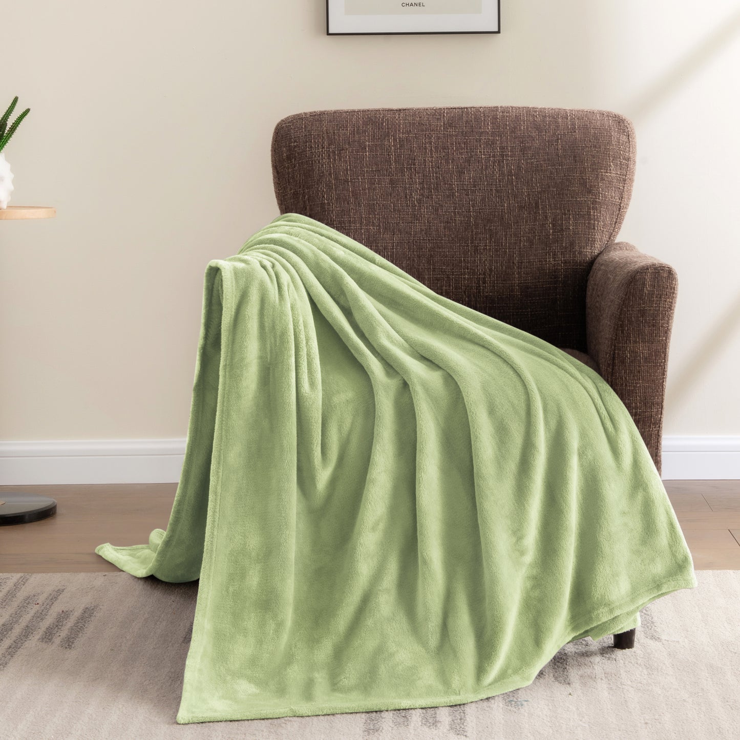 Fleece Blanket Throw Blanket for Couch & Bed, Plush Cozy Fuzzy Blanket, Super Soft & Warm Blankets for Fall and Winter