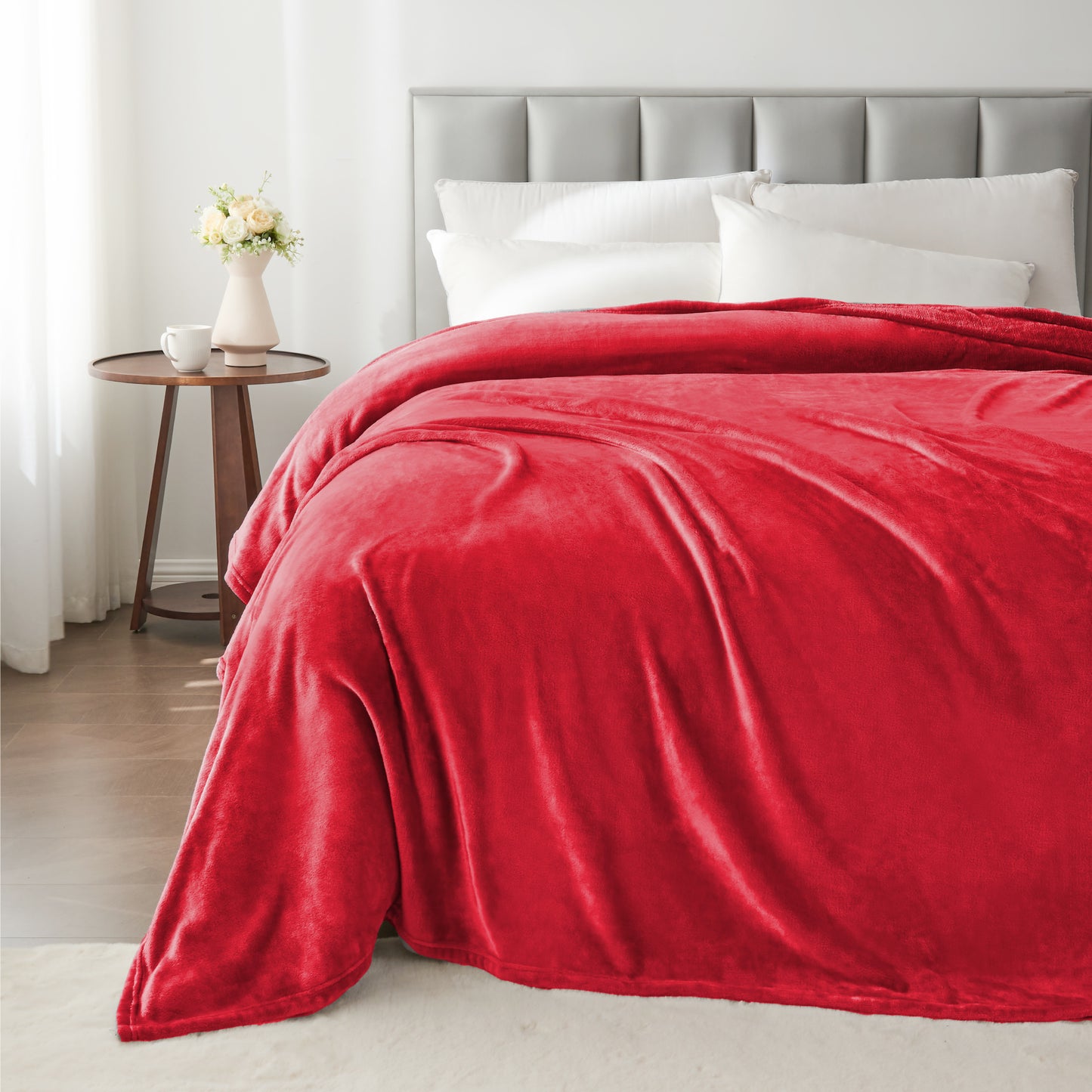 Fleece Blankets Queen Size Throw Blankets for Bed & Couch, Plush Cozy Fuzzy Blanket, Super Soft & Warm Blankets for Fall and Winter