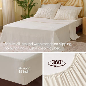Tufted Boho Farmhouse Comforter Set - Bedelite