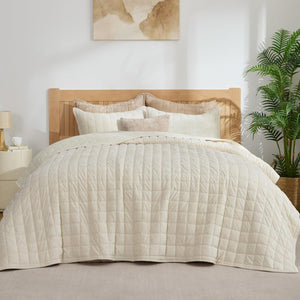 BEDELITE Velvet Quilt Set King Size