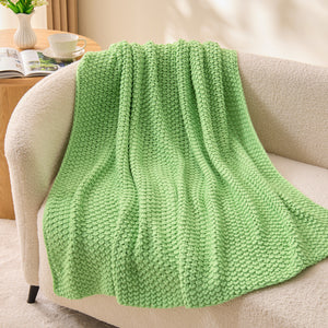 Chunky Cable Knit Throw Blanket