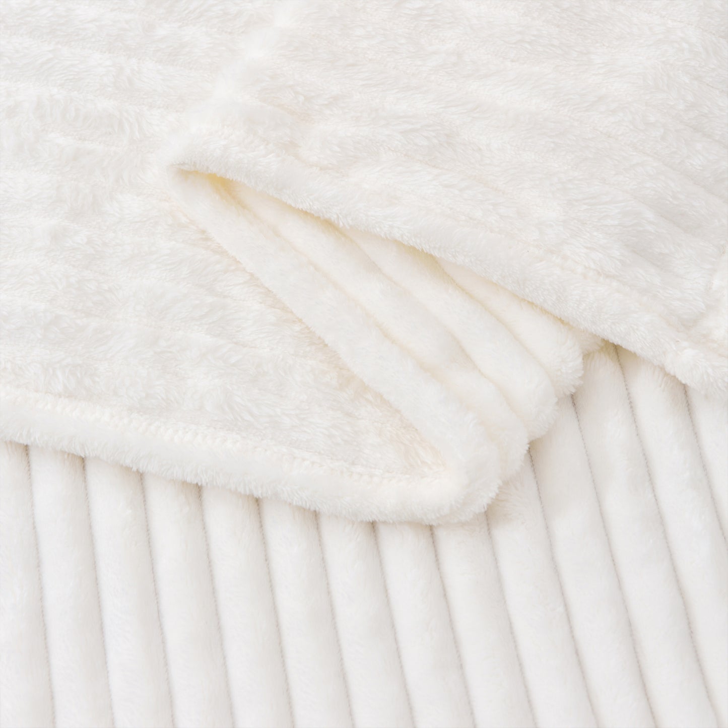 Fleece Blanket - 3D Ribbed Jacquard Decorative Throw Blanket for Couch & Bed, Lightweight Warm Cozy Soft Fuzzy Blankets All Seasons Suitable
