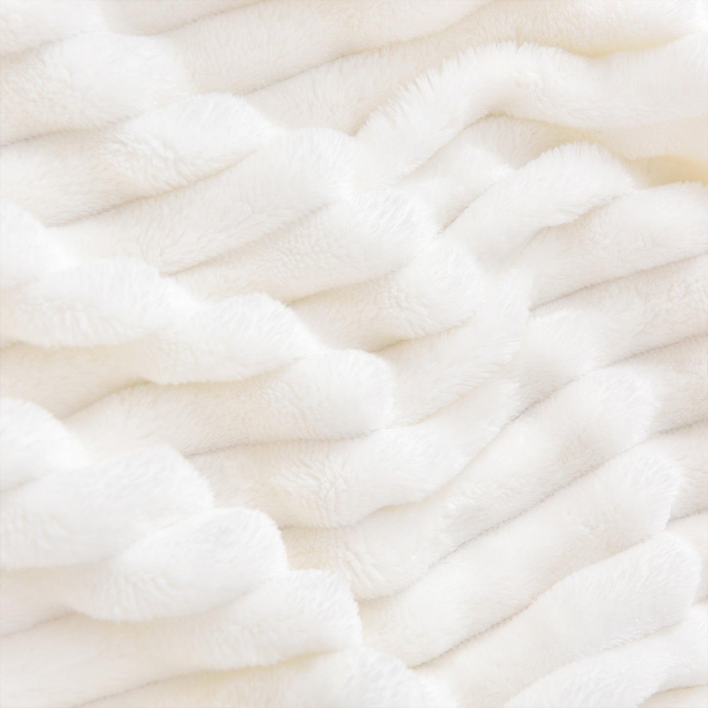 Fleece Blanket - 3D Ribbed Jacquard Decorative Throw Blanket for Couch & Bed, Lightweight Warm Cozy Soft Fuzzy Blankets All Seasons Suitable