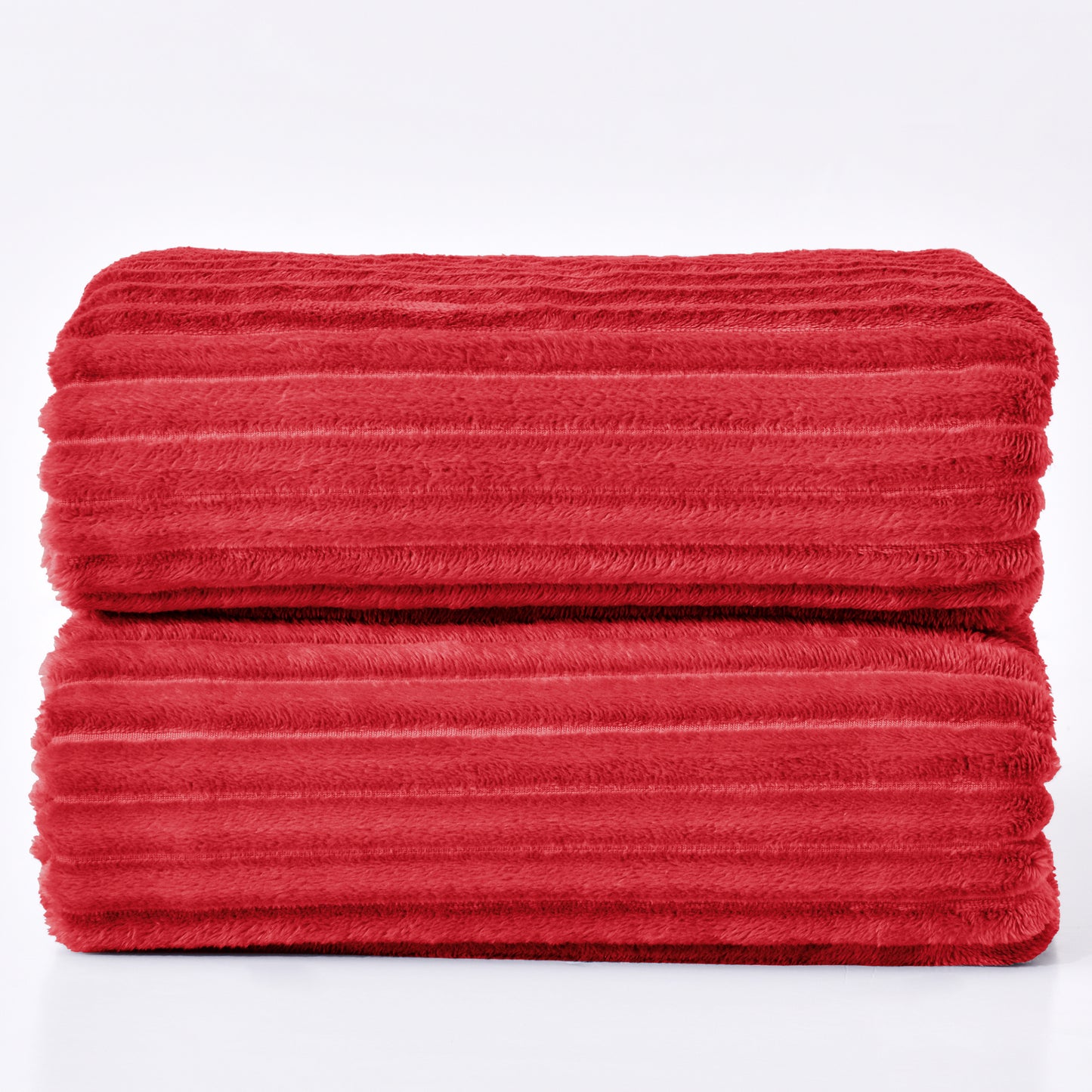 Fleece Blanket - 3D Ribbed Jacquard Decorative Throw Blanket for Couch & Bed, Lightweight Warm Cozy Soft Fuzzy Blankets All Seasons Suitable