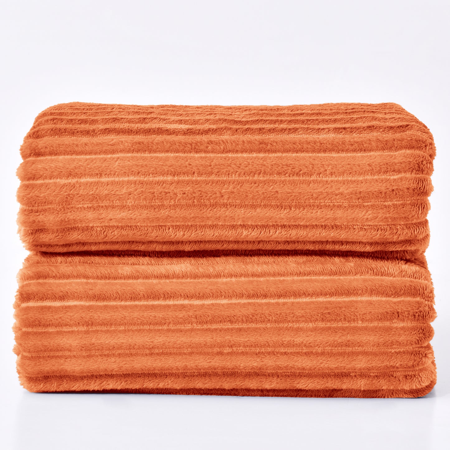 Fleece Blanket - 3D Ribbed Jacquard Decorative Throw Blanket for Couch & Bed, Lightweight Warm Cozy Soft Fuzzy Blankets All Seasons Suitable