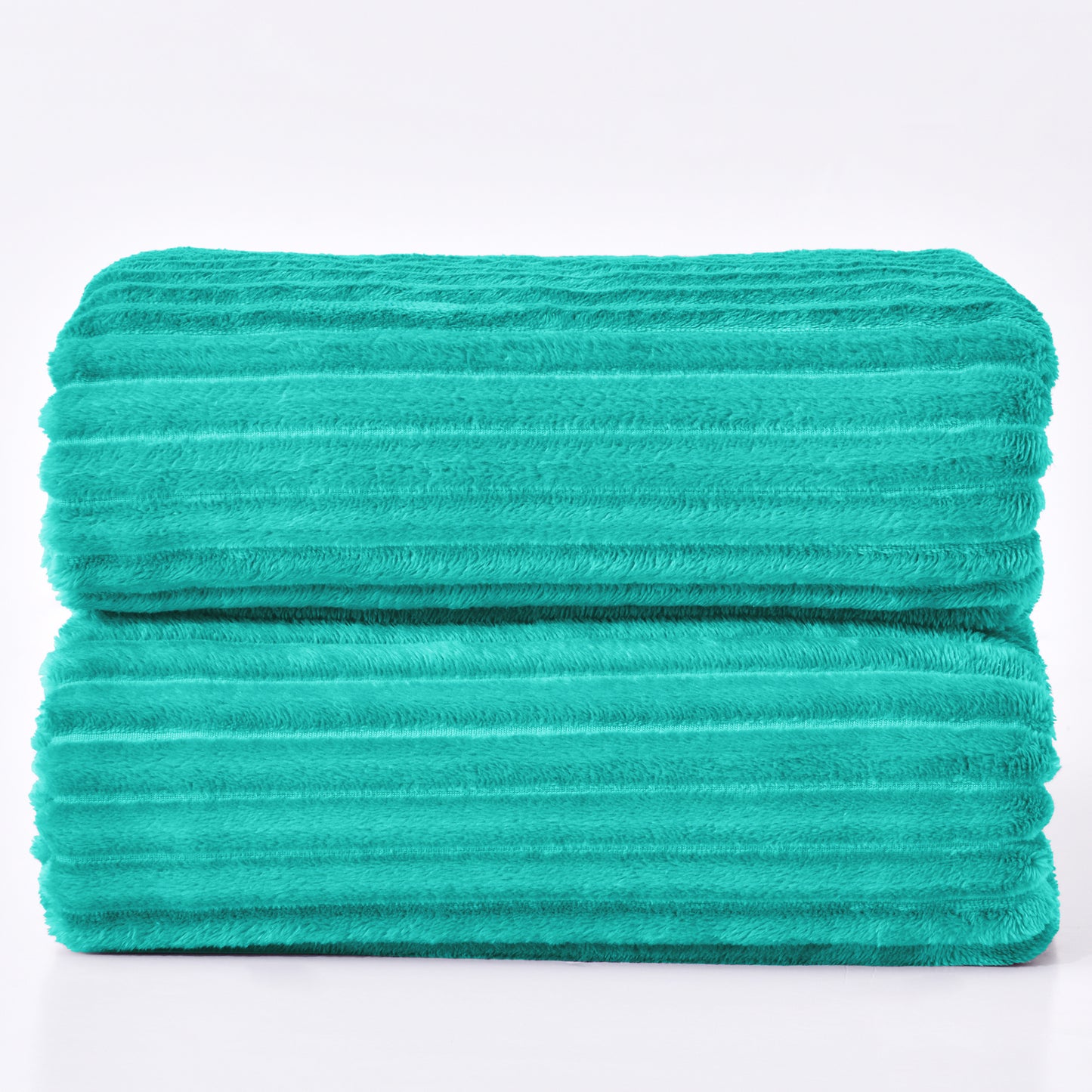 Fleece Blanket - 3D Ribbed Jacquard Decorative Throw Blanket for Couch & Bed, Lightweight Warm Cozy Soft Fuzzy Blankets All Seasons Suitable