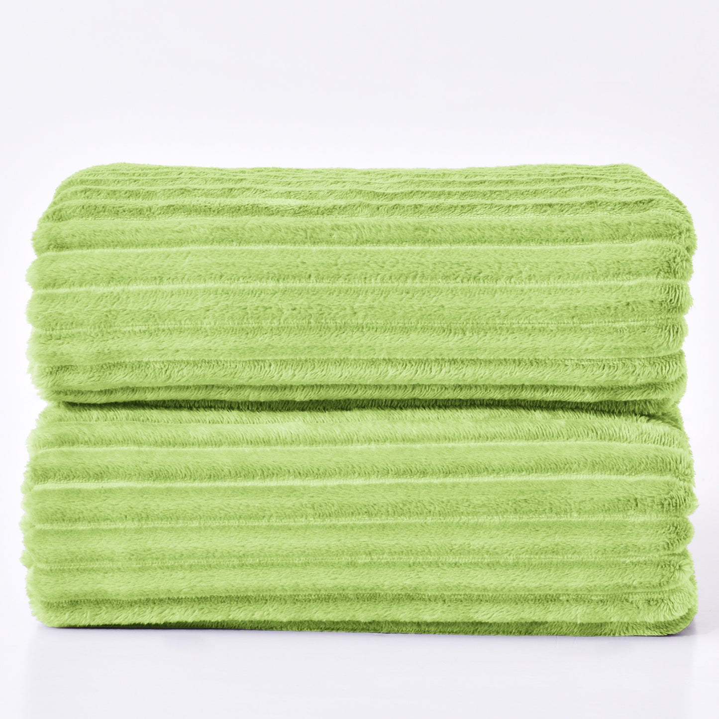 Fleece Blanket - 3D Ribbed Jacquard Decorative Throw Blanket for Couch & Bed, Lightweight Warm Cozy Soft Fuzzy Blankets All Seasons Suitable