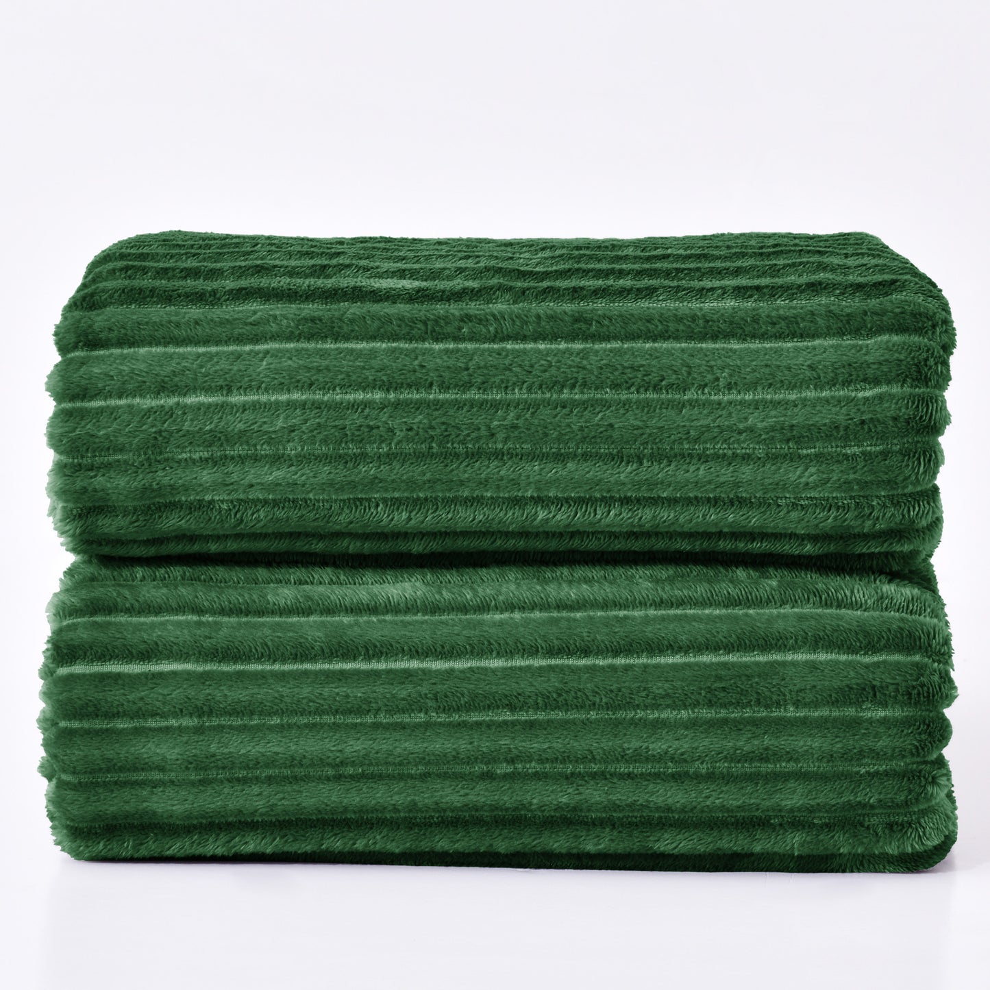 Fleece Blanket - 3D Ribbed Jacquard Decorative Throw Blanket for Couch & Bed, Lightweight Warm Cozy Soft Fuzzy Blankets All Seasons Suitable