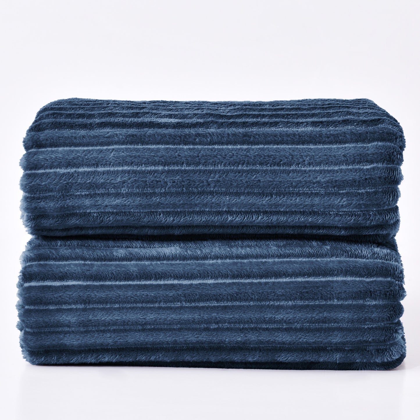 Fleece Blanket - 3D Ribbed Jacquard Decorative Throw Blanket for Couch & Bed, Lightweight Warm Cozy Soft Fuzzy Blankets All Seasons Suitable