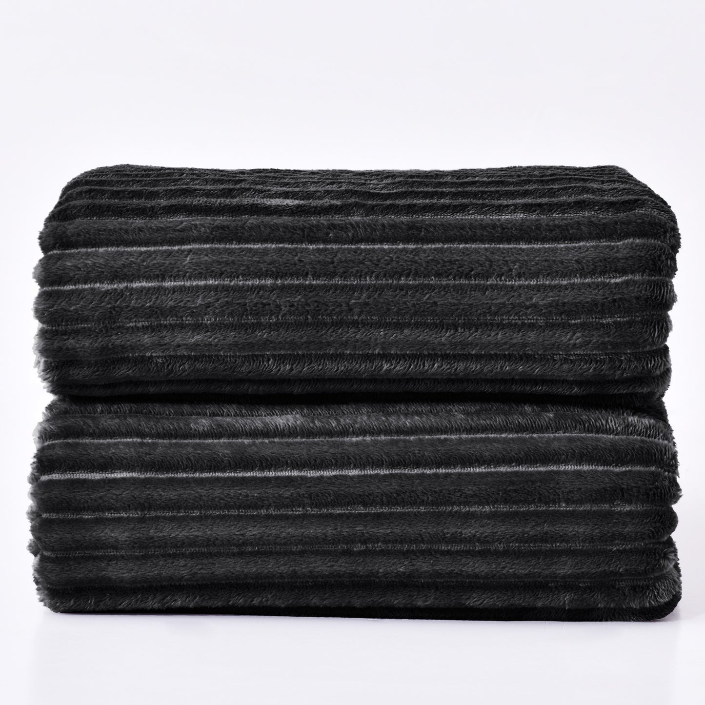 Fleece Blanket - 3D Ribbed Jacquard Decorative Throw Blanket for Couch & Bed, Lightweight Warm Cozy Soft Fuzzy Blankets All Seasons Suitable