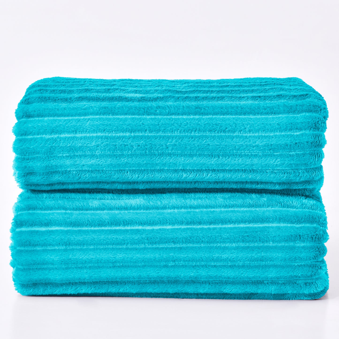 Fleece Blanket - 3D Ribbed Jacquard Decorative Throw Blanket for Couch & Bed, Lightweight Warm Cozy Soft Fuzzy Blankets All Seasons Suitable
